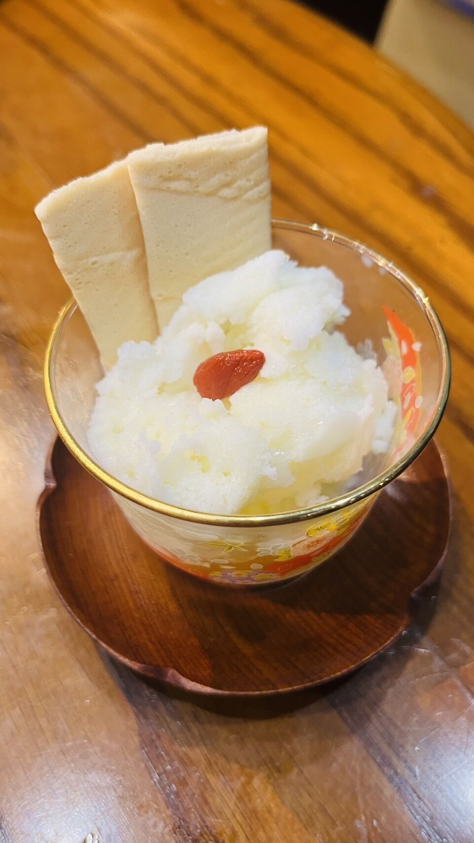 ミルク杏仁シャーベット